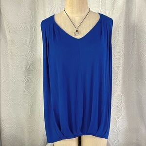 Cable & Gauge Royal Blue Sleeveless Blouse